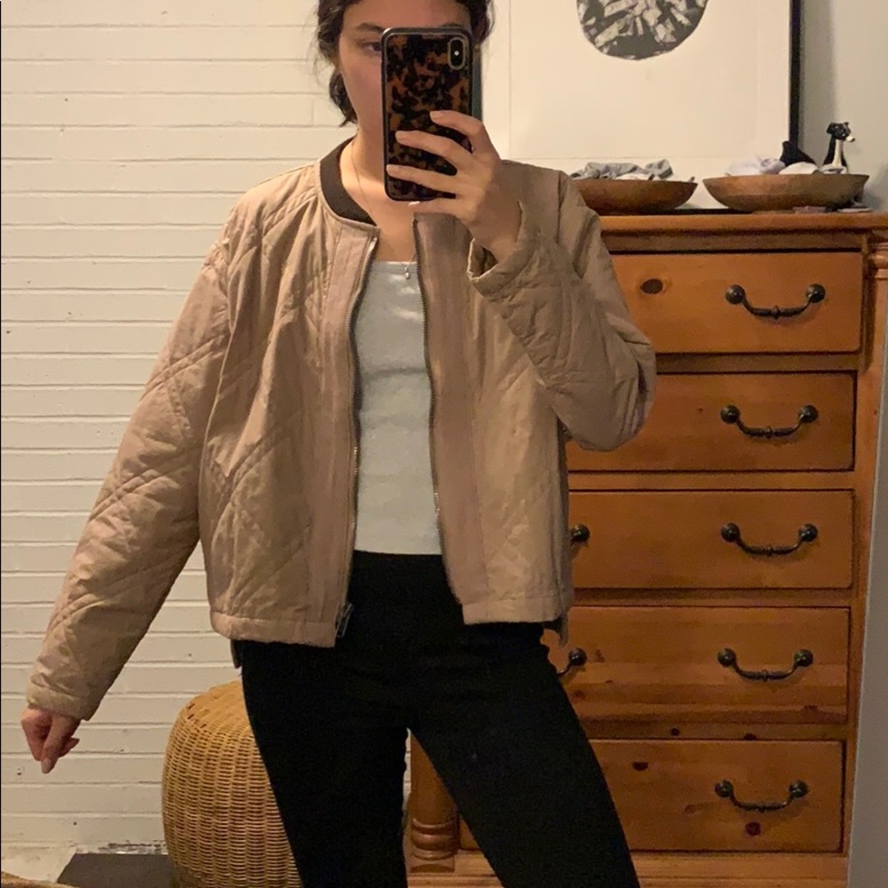 Free People Pink Quilted Jacket